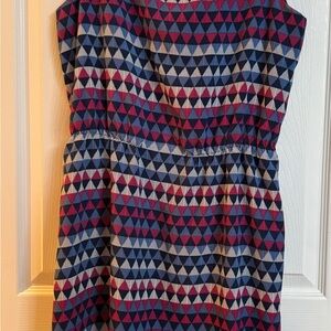Tommy Hilfiger Triangular Pattern Dress in Blue and Red